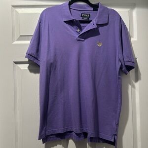 Chaps stretch cotton purple “polo” style shirt-Size large